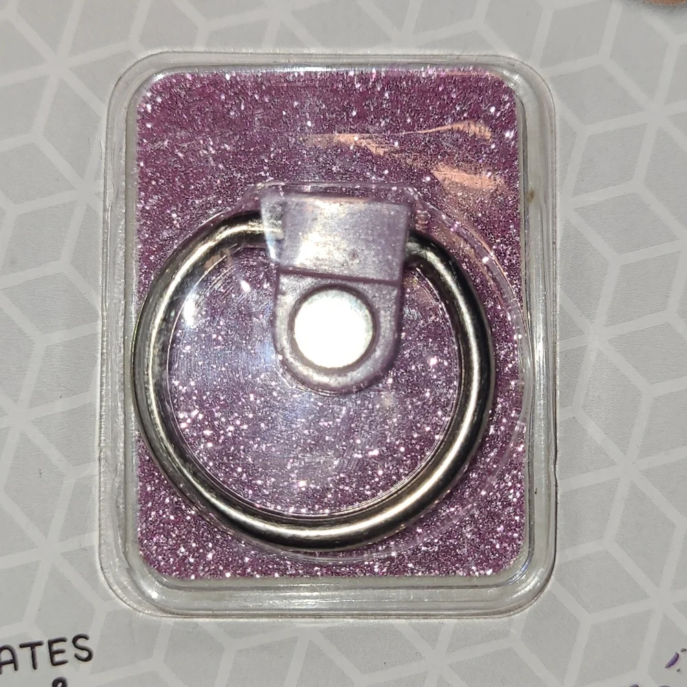 Purple Glittery Ring Phone Holder